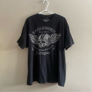 Eagle Rider Motorcycles USA Skull Graphic Cotton Tee Made in the USA - XXL
